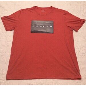 Oakley Red Mountain Graphic Tee Shirt Mens Plus XXL Regular Fit Casual Sports